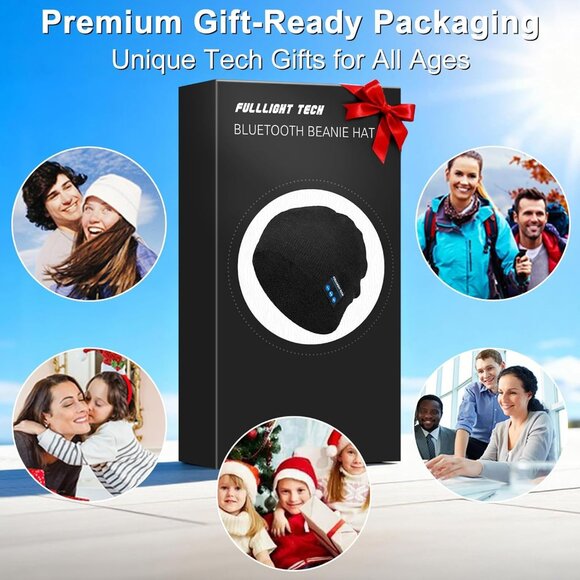 Bluetooth Beanie Hat Headphones Unique Tech Gifts Stocking Stuffer - Picture 6 of 8